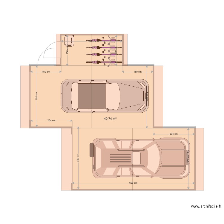 garage. Plan de 0 pièce et 0 m2