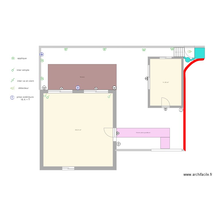 Elec extérieur. Plan de 0 pièce et 0 m2