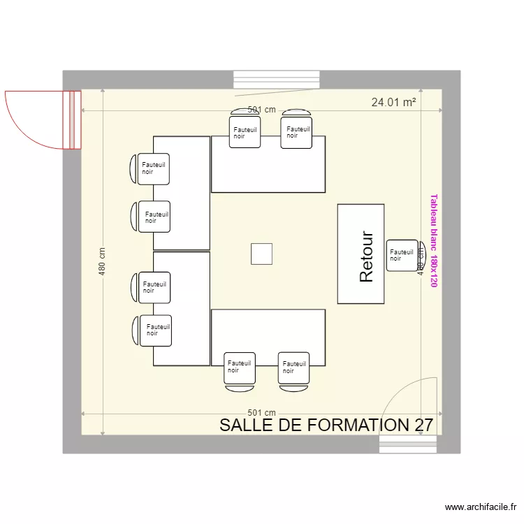 SALLE FORMATION 27. Plan de 