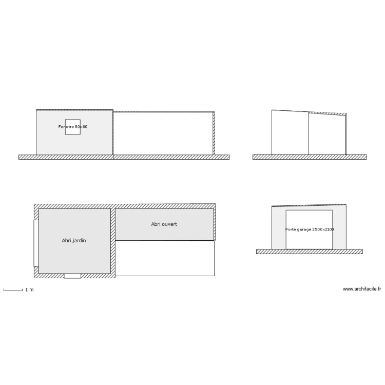 Abri de jardin. Plan de Abri de jardin. Plan de