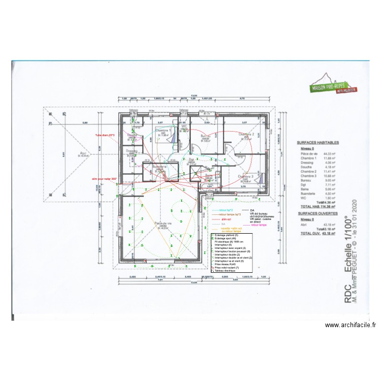 villa ludo et jenny elec ecl . Plan de 0 pièce et 0 m2