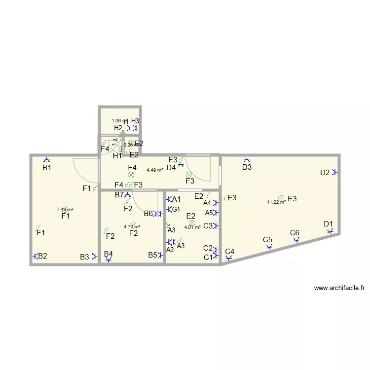 Quai sur Meuse 14  81 Li&egrave;ge 4000. Plan de 