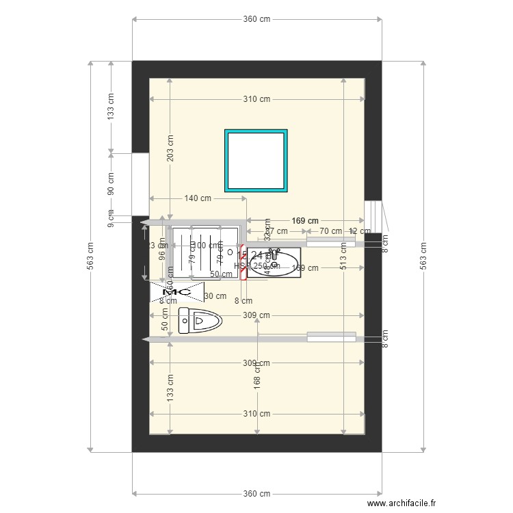 amenagement douche sous comble4. Plan de 0 pièce et 0 m2