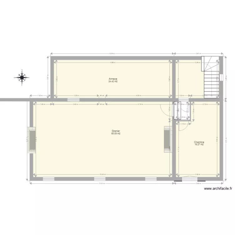 Maison du Gault du Perche 1er Etage. Plan de 
