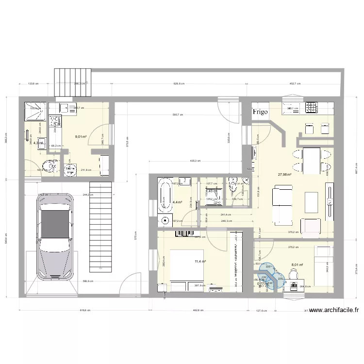 r&eacute;novation. Plan de 