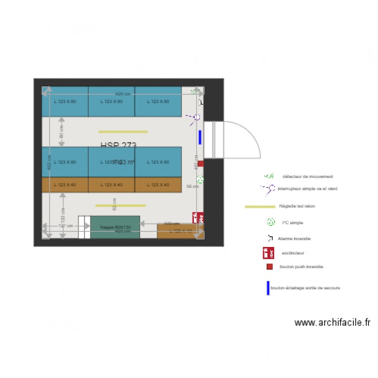 Plan rayonnage cave. Plan de 0 pièce et 0 m2