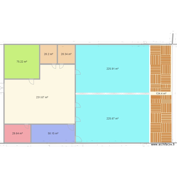 Célia Version 1 2 salles modulables. Plan de 0 pièce et 0 m2