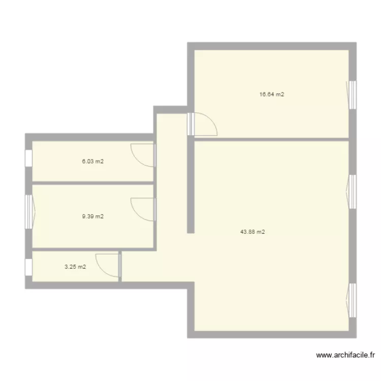 19 cours Palmarole apr&eacute;s travaux. Plan de 