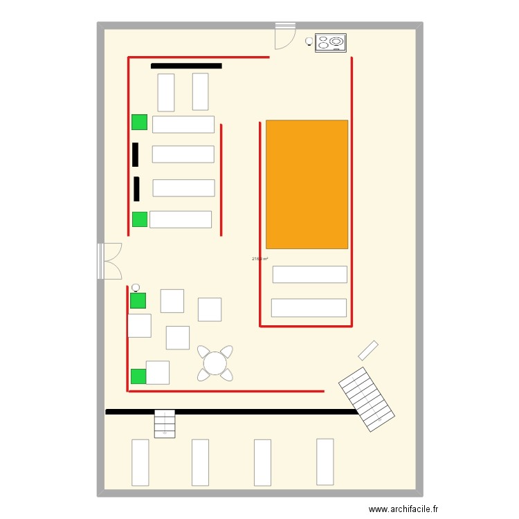 salle. Plan de 0 pièce et 0 m2
