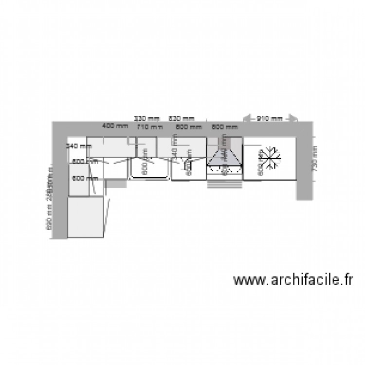 four à gauche. Plan de 0 pièce et 0 m2