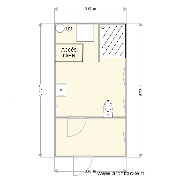 plan SDB aprés. Plan de 0 pièce et 0 m2