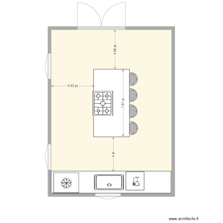 cuisine claude . Plan de 0 pièce et 0 m2