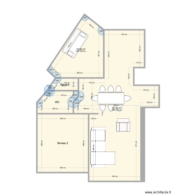 appart pg sommeillier meuble. Plan de 0 pièce et 0 m2