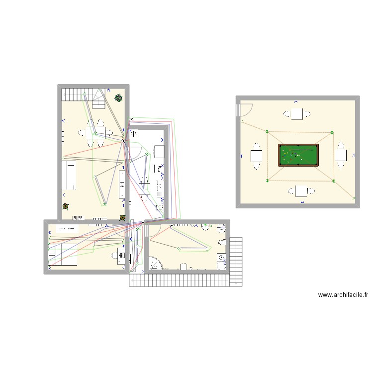 EEB12. Plan de 6 pièces et 248 m2