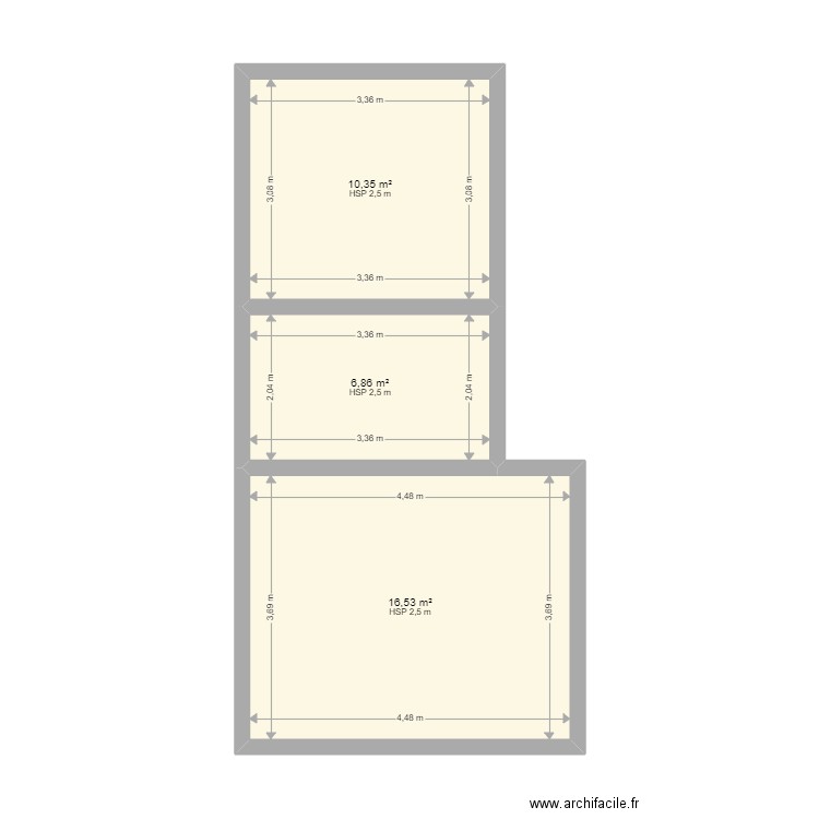 Pommier 2. Plan de 3 pièces et 34 m2