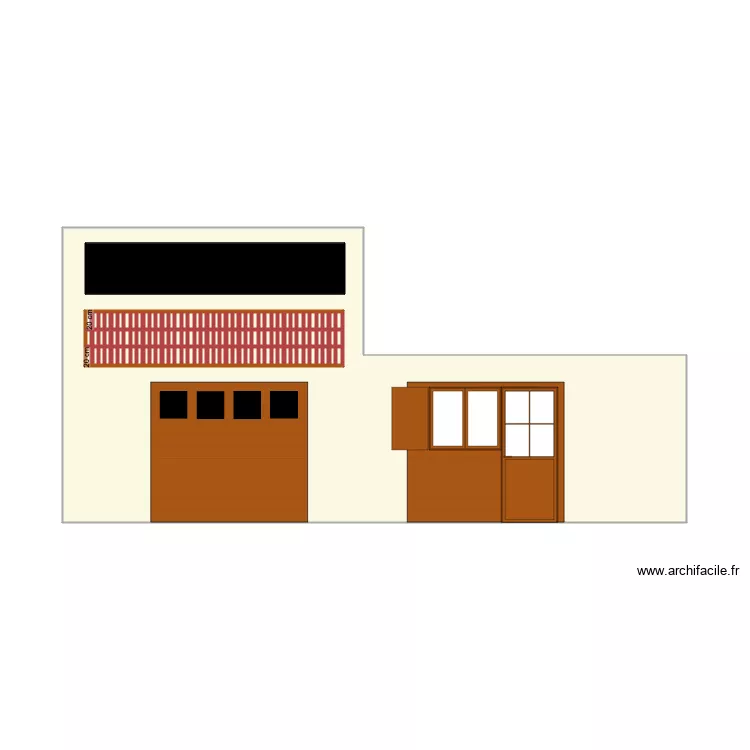 Plan fa&ccedil;ade Cadours. Plan de 