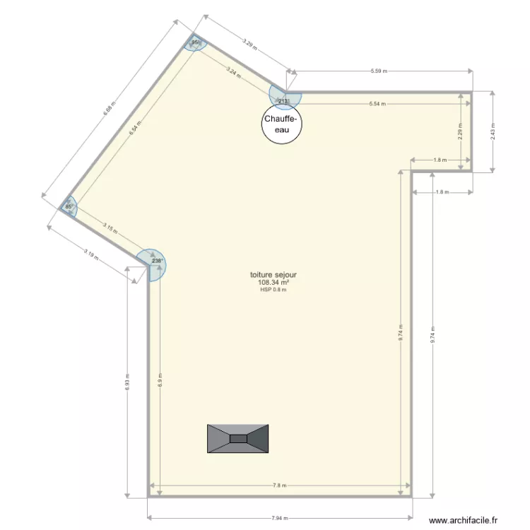 villa dapruni s&eacute;jour. Plan de 