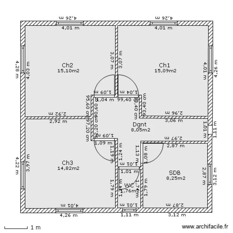 BJP Etage 2 Bis. Plan de 