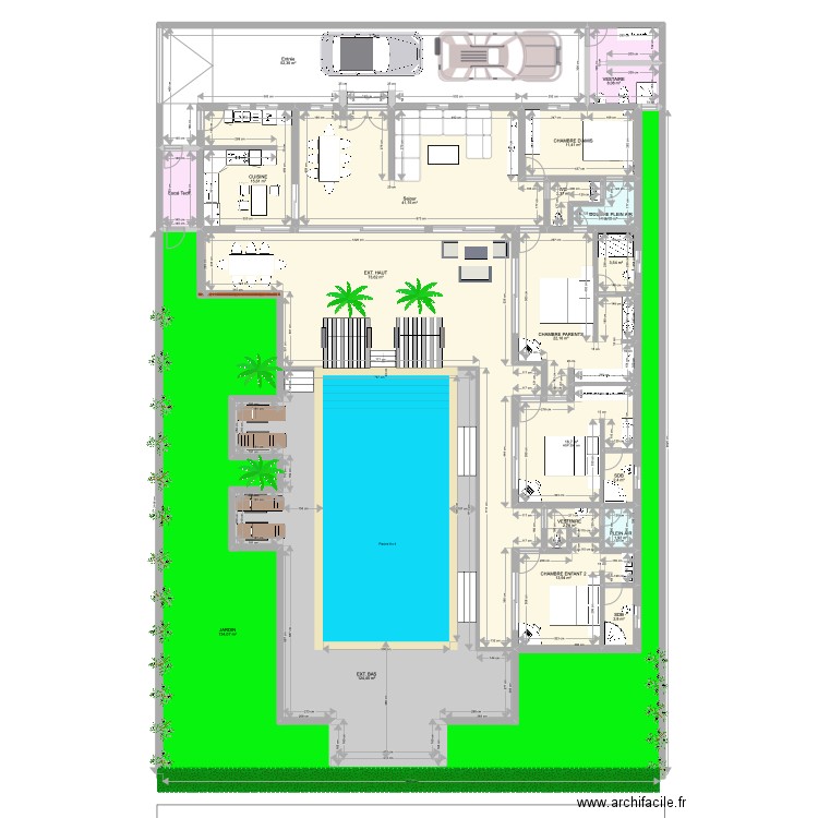 tamala. Plan de 19 pièces et 537 m2