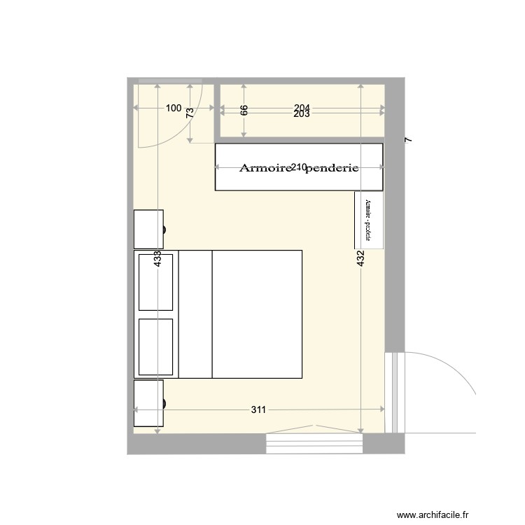 Chambre2 v3. Plan de 0 pièce et 0 m2