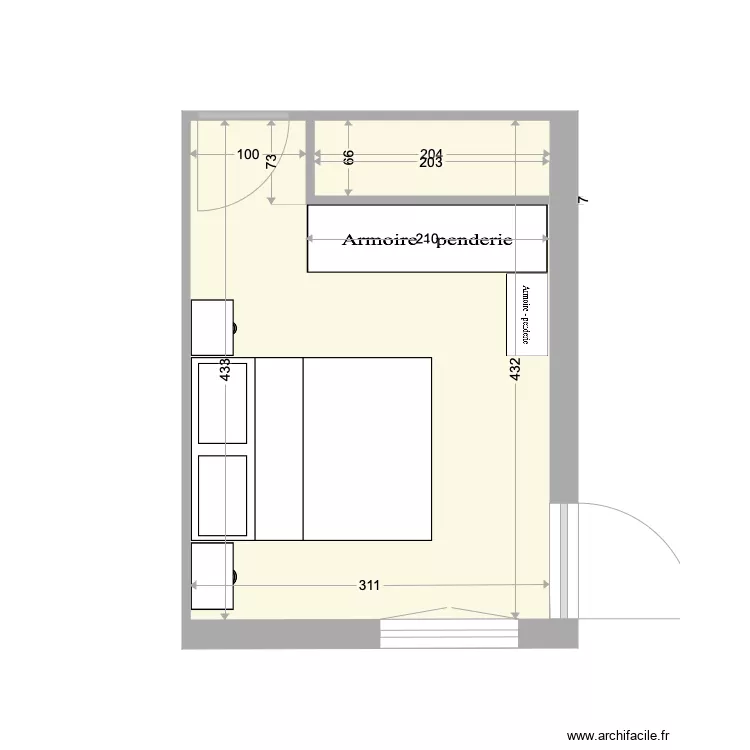 Chambre2 v3. Plan de 