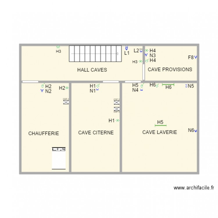 eric cave. Plan de 0 pièce et 0 m2