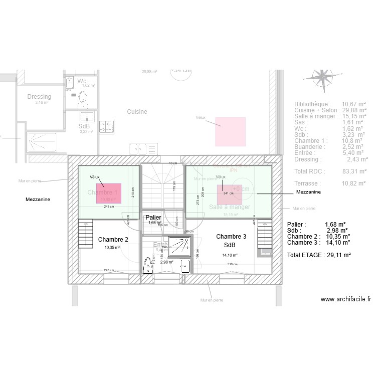 doumerc 2 travaux 3. Plan de 2 pièces et 12 m2