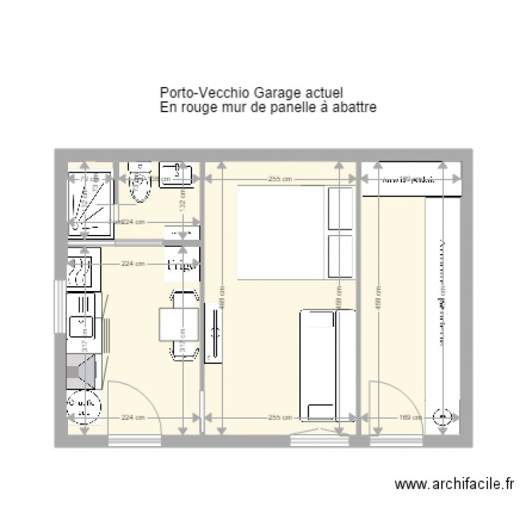 garage sans transformation. Plan de 0 pièce et 0 m2