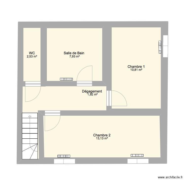 plan maison étage . Plan de 0 pièce et 0 m2