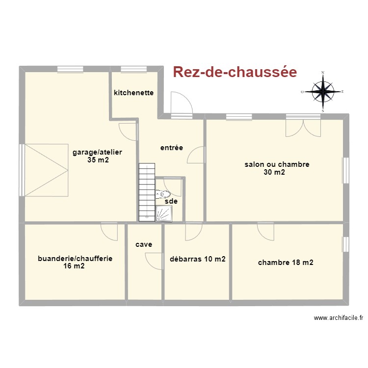 Michèle Pavie rdc. Plan de 0 pièce et 0 m2