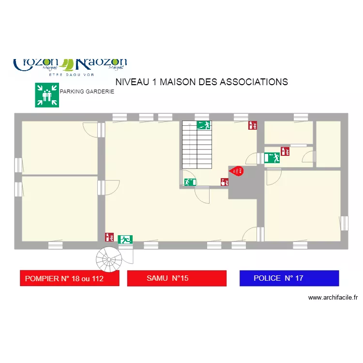 NIVEAU 1MAISON ASSOCIATIONS . Plan de 