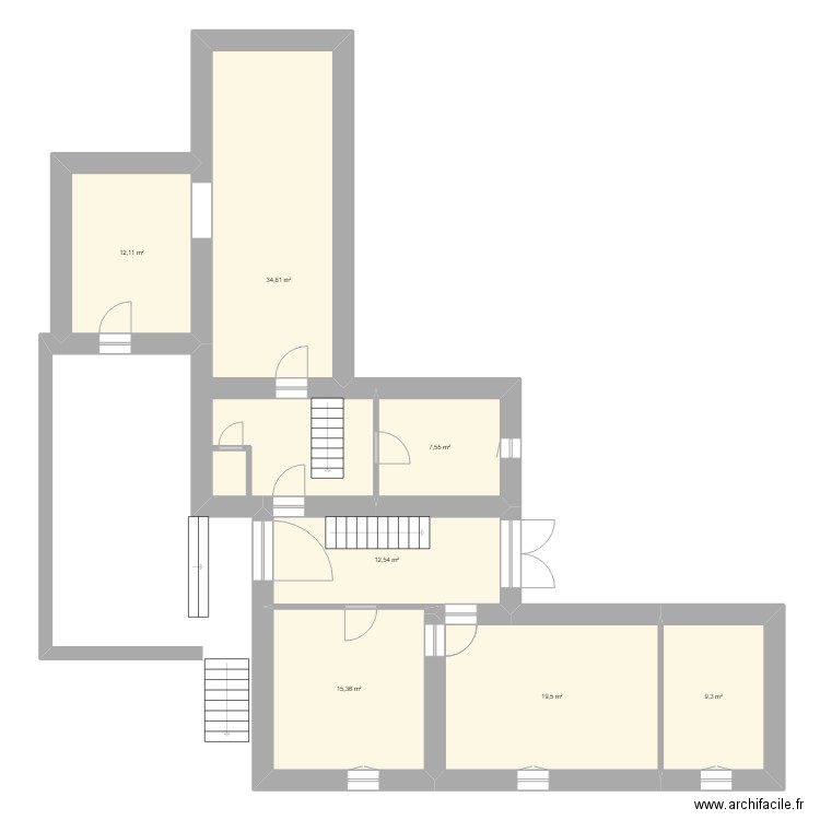 Ribes étage 1. Plan de 0 pièce et 0 m2