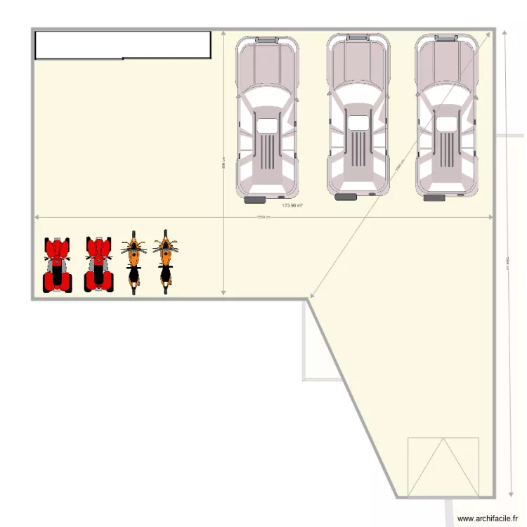 GARAGE DEUX ENTREES. Plan de 