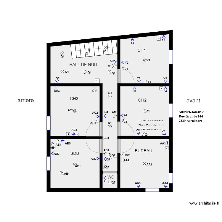 MARIO. Plan de 6 pièces et 53 m2