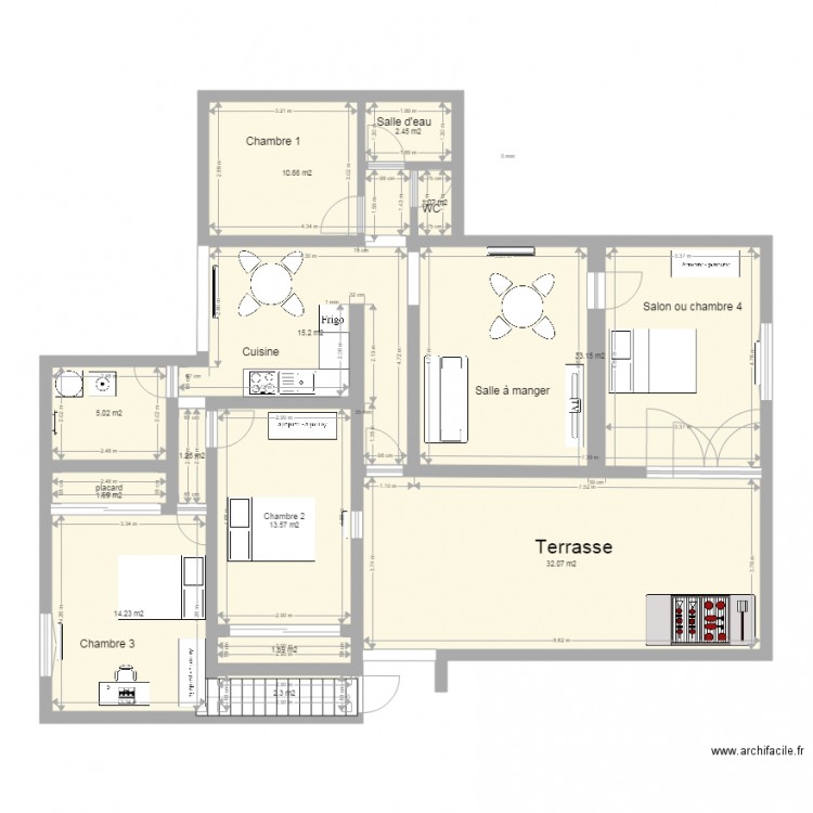 Appartement vert  Modifier 15 01 2017. Plan de 0 pièce et 0 m2