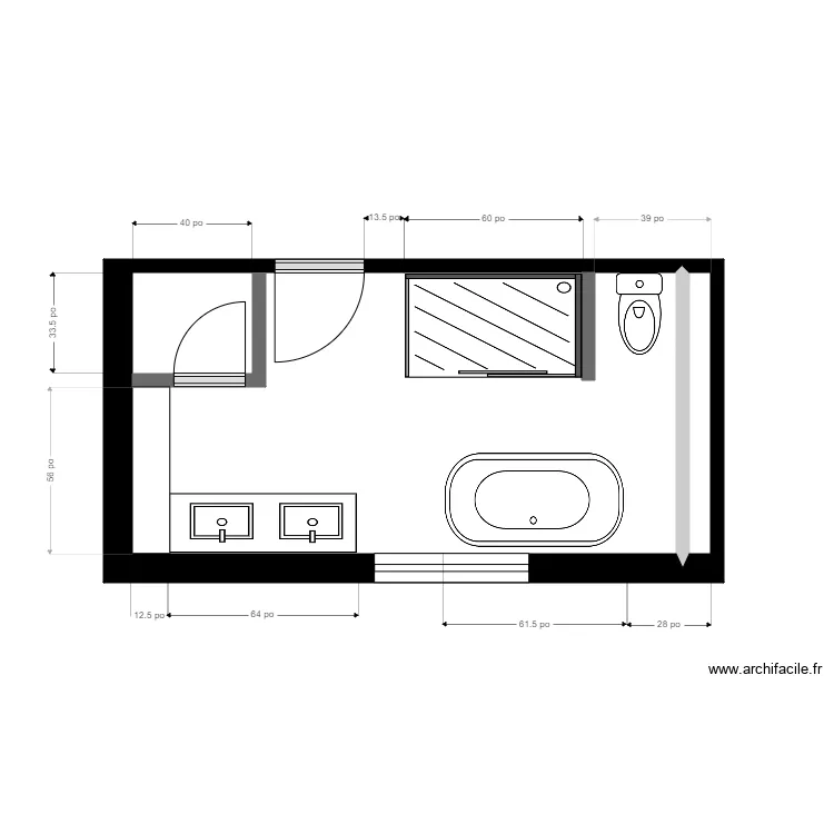 mercier sdb4. Plan de 