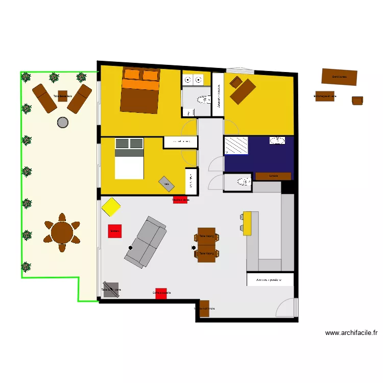 Appart complet. Plan de 