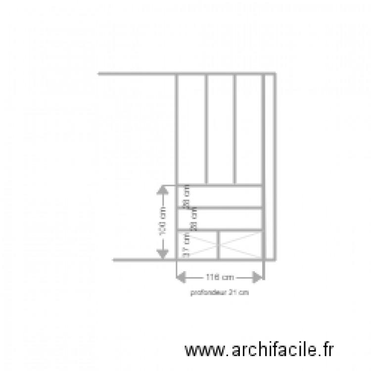 placard sous verrière olivier eglem. Plan de 0 pièce et 0 m2