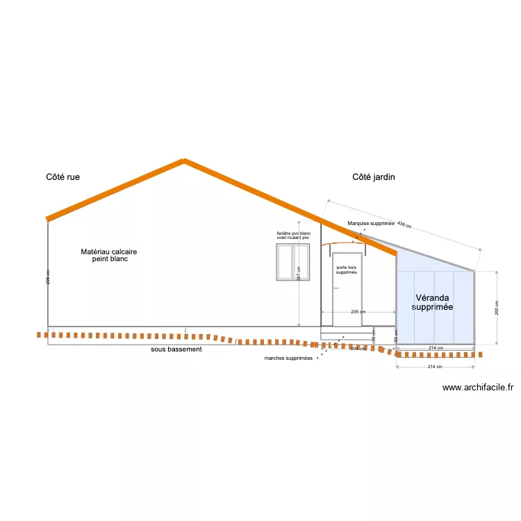 facade est initial. Plan de facade est initial. Plan de