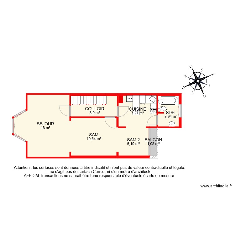 BI 7281 ETAGE 1. Plan de 0 pièce et 0 m2