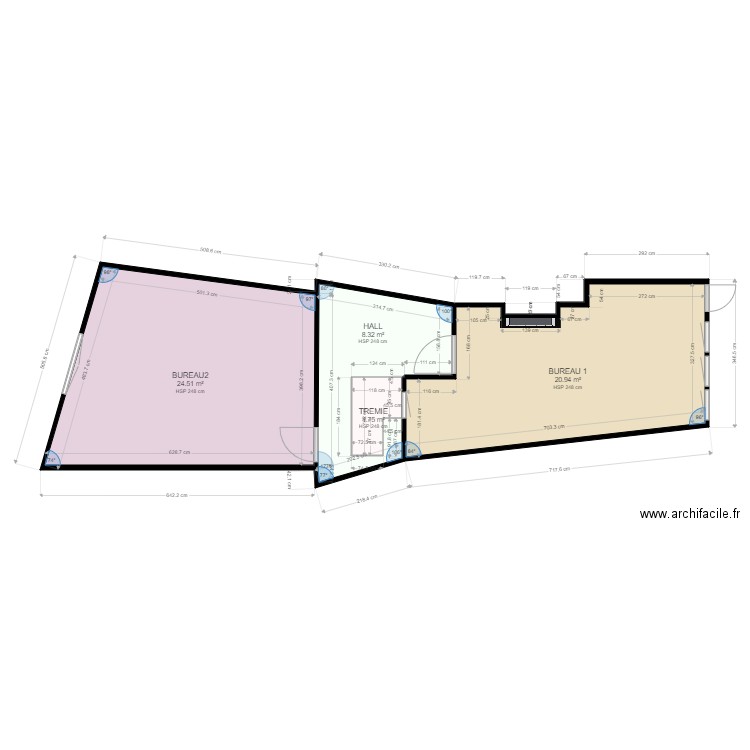 LOUHANS AGENCE. Plan de 4 pièces et 56 m2