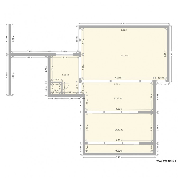 pergo actuel. Plan de 0 pièce et 0 m2