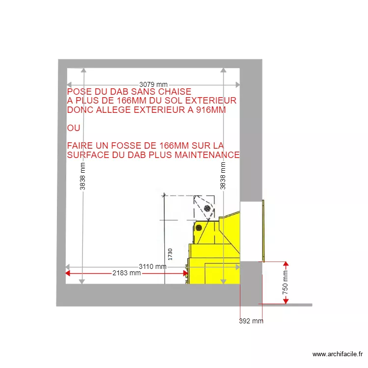 COUPE PROJET BERRE L'ETANG S87. Plan de 