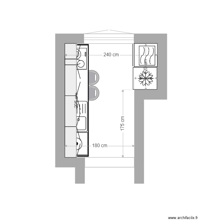 CUISINE CHARLY. Plan de 0 pièce et 0 m2