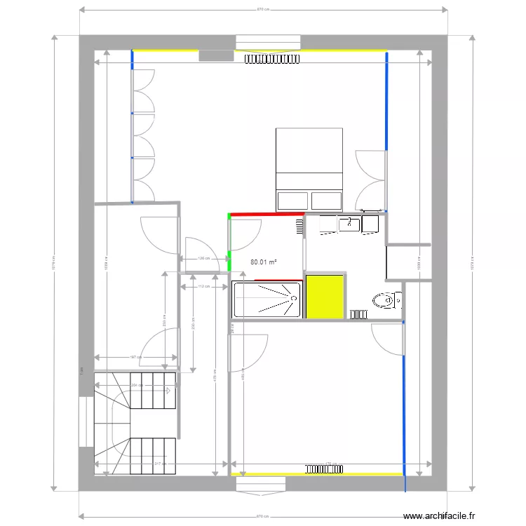 Hippolyte PINAUD 2 ième étage travaux 13 11 2020. Plan de Hippolyte PINAUD 2 ième étage travaux 13 11 2020. Plan de