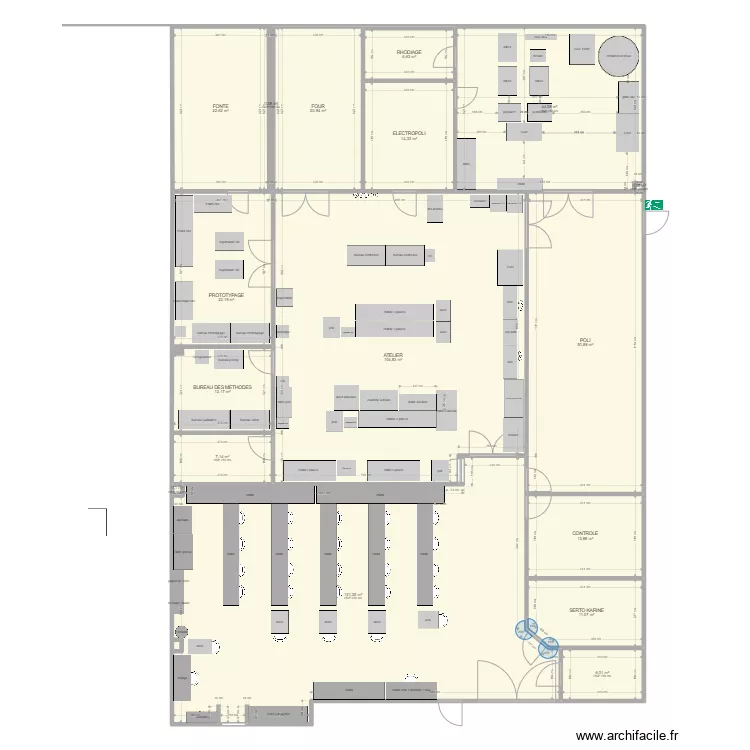 plan atelier modif tribo polysat. Plan de 