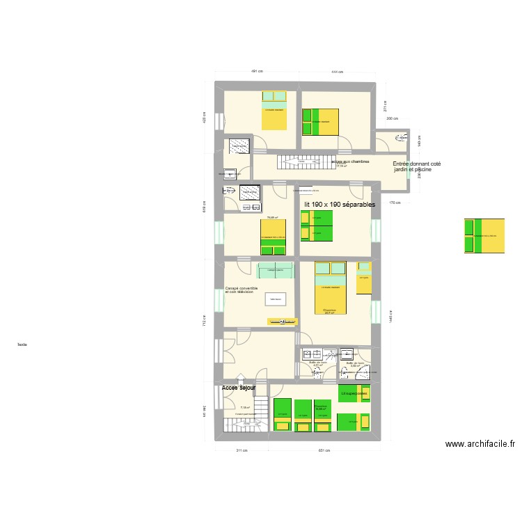 plan gite 1er étage. Plan de 0 pièce et 0 m2