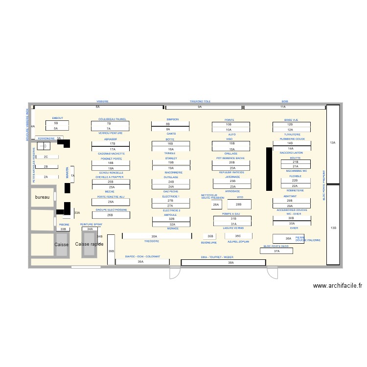 MAGASIN CAPESTERRE. Plan de 0 pièce et 0 m2