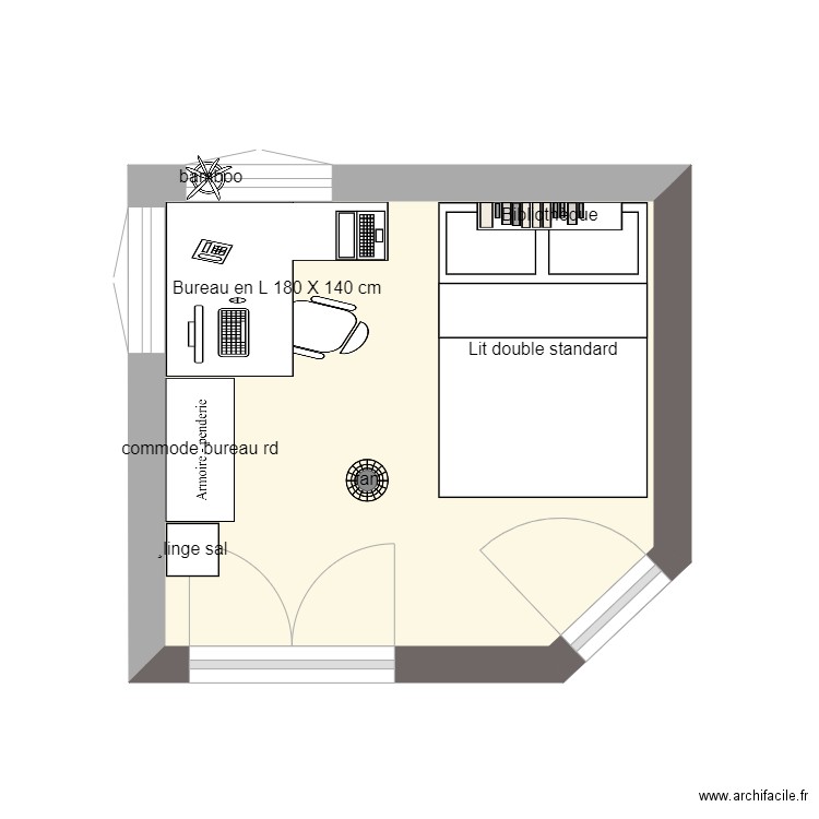 Chambre ado. Plan de 0 pièce et 0 m2