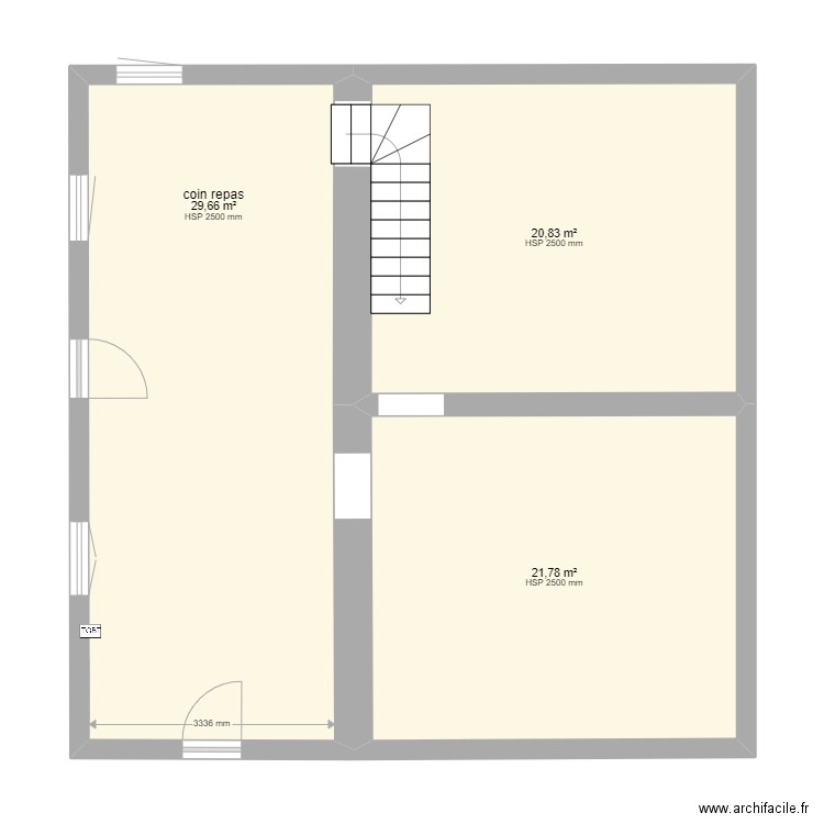 TOYAMA rdc. Plan de 3 pièces et 72 m2